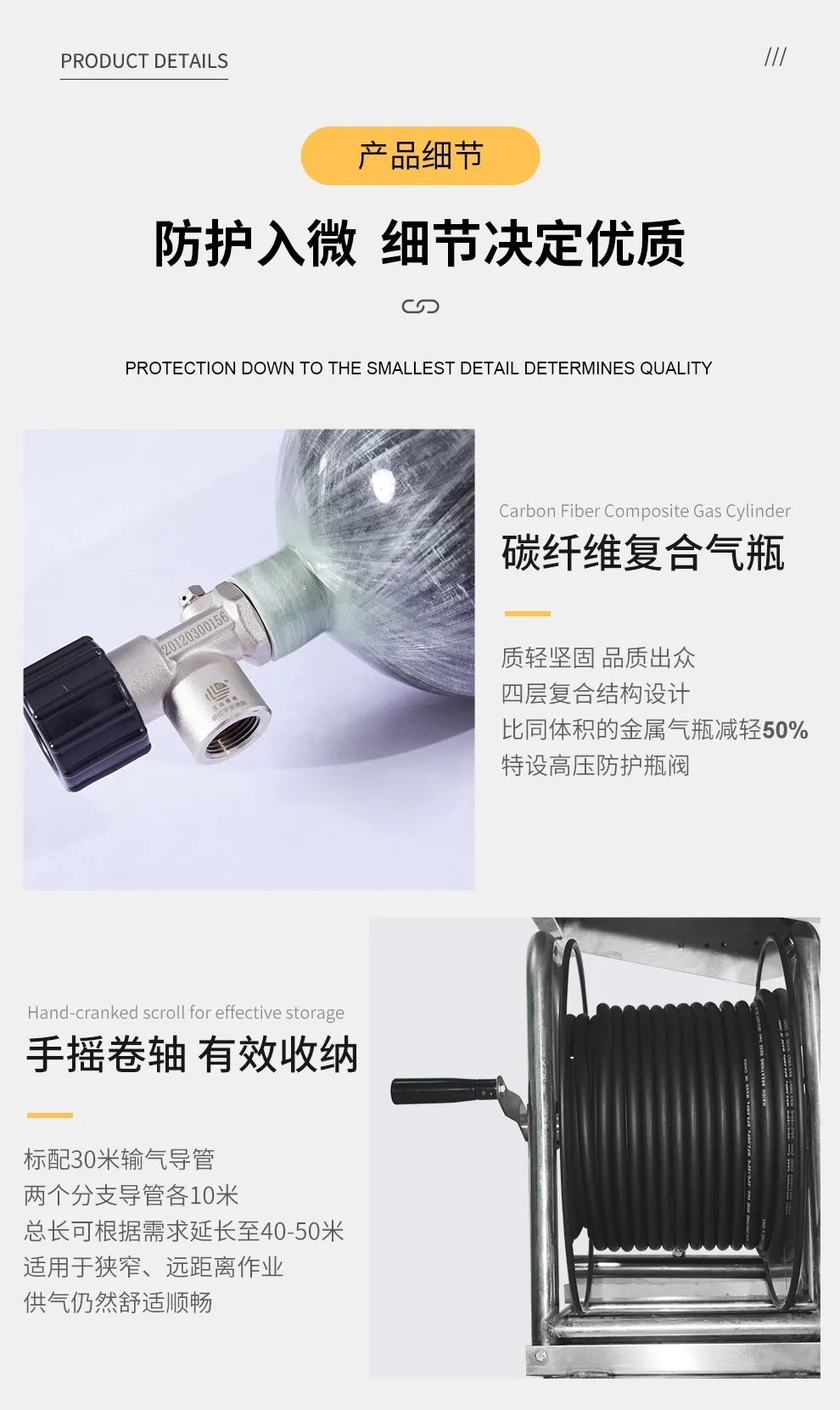 品質(zhì)升級 | HG-CHZK2、A 6.8L兩瓶高壓送風式長管呼吸器，為安全、舒適而生