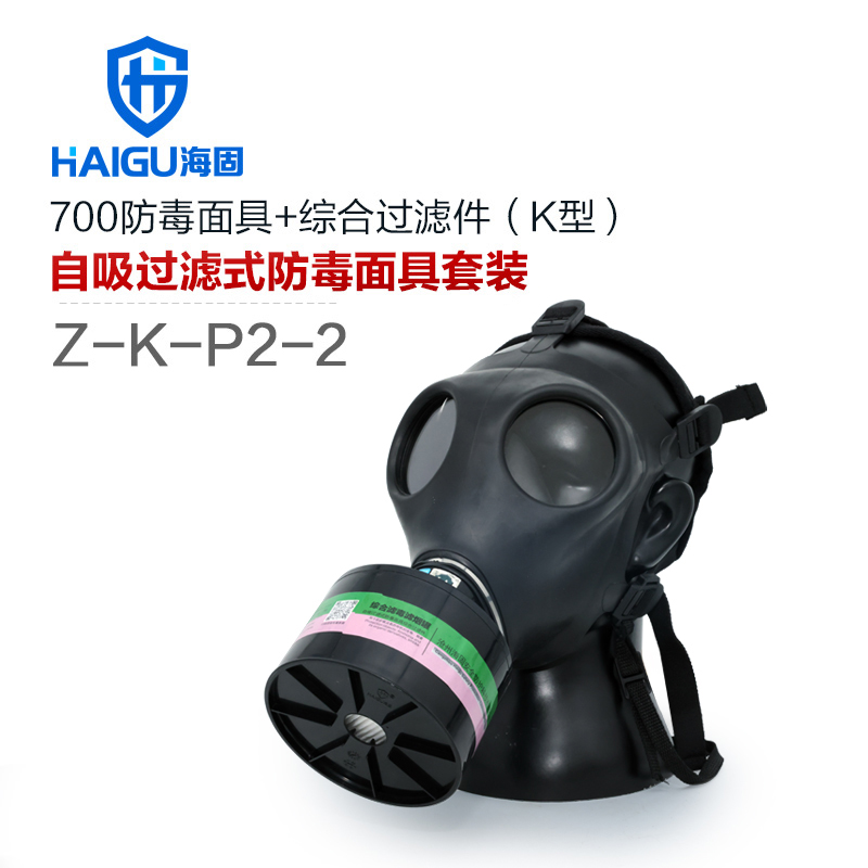 700濾煙套裝--海固700全面罩+Z-K-P2-2綜合型濾毒濾煙罐