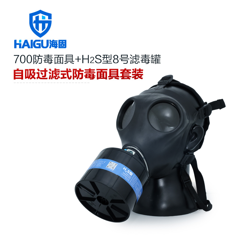 海固700全面罩+P-H2S-3濾毒罐 硫化氫氣體防護